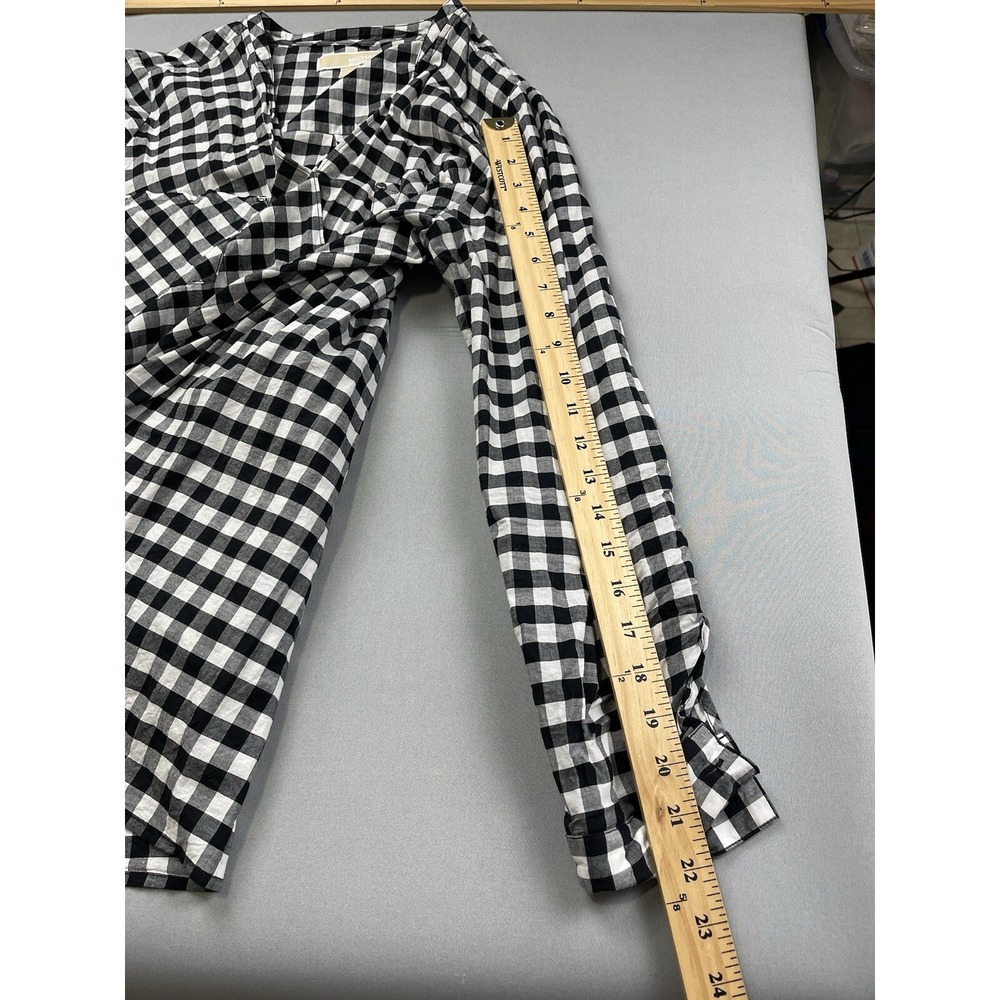 Michael Kors Womens Shirt 12 Gingham Plaid Buffalo Check Wrap Country Festival - Picture 8 of 9